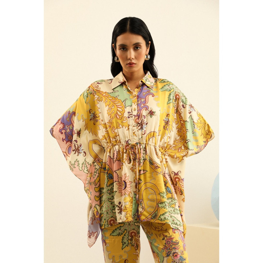 Label Deepika Nagpal Yellow Julia Co-ord -Firefly (Set of 2)