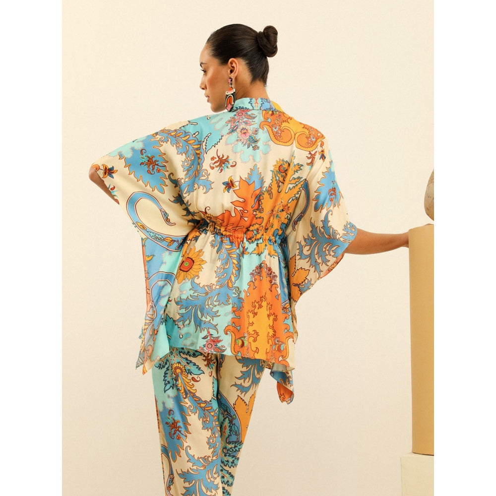 Label Deepika Nagpal Blue Julia Co-ord -Marine (Set of 2)