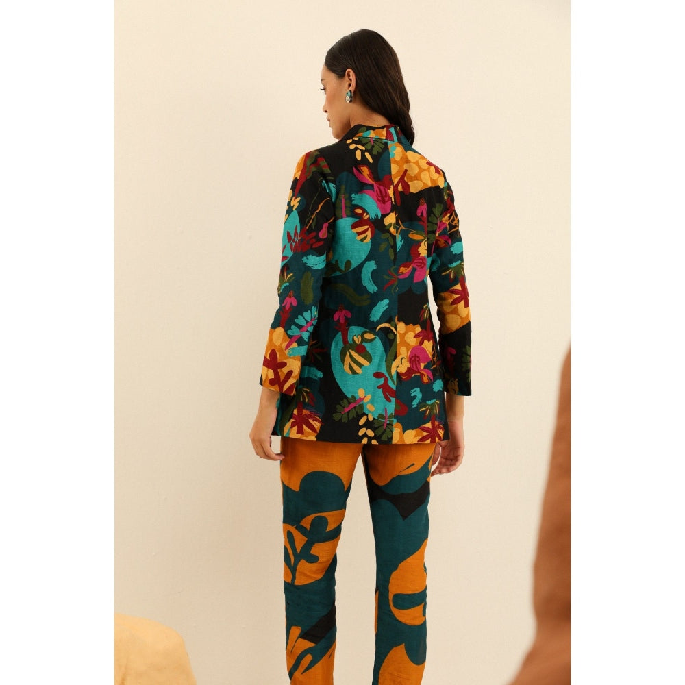 Label Deepika Nagpal Black Pixi Co-ord -Kohl (Set of 3)