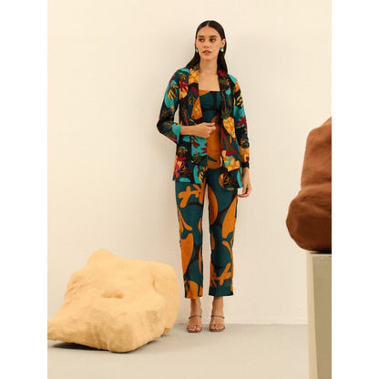 Label Deepika Nagpal Black Pixi Co-ord -Kohl (Set of 3)