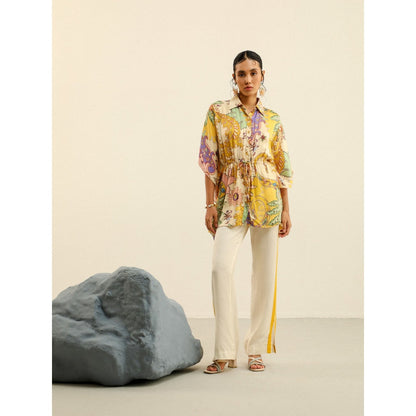 Label Deepika Nagpal Yellow Serena Co-ord -Firefly (Set of 2)