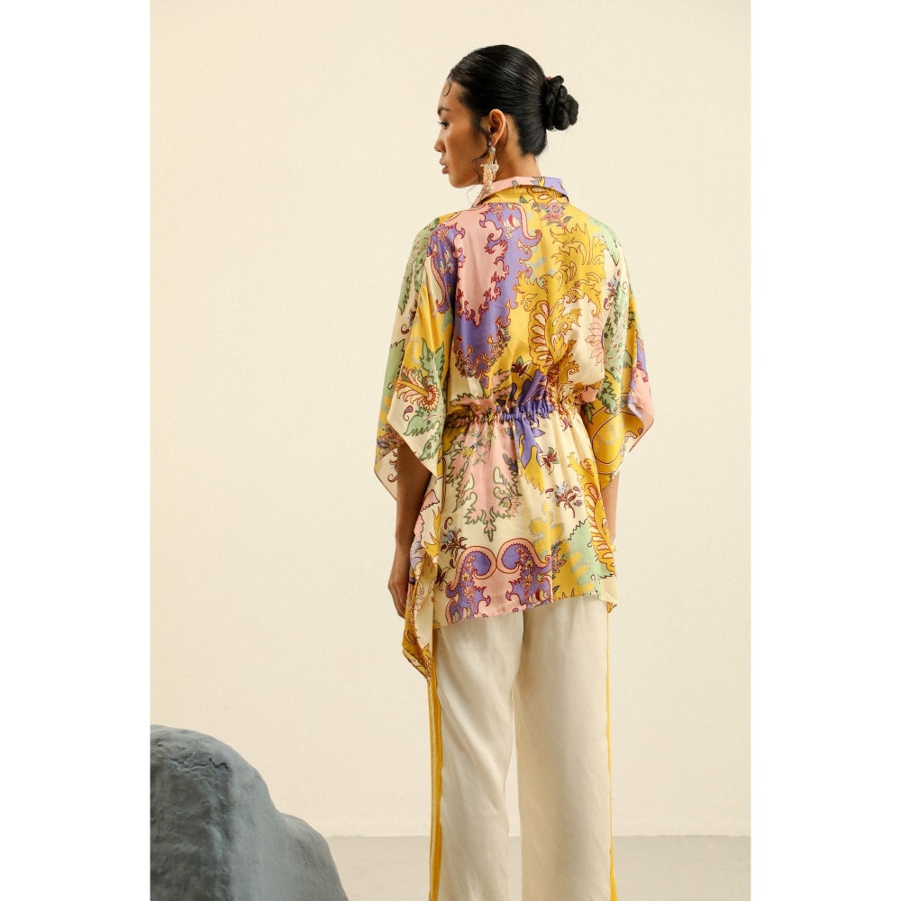 Label Deepika Nagpal Yellow Serena Co-ord -Firefly (Set of 2)