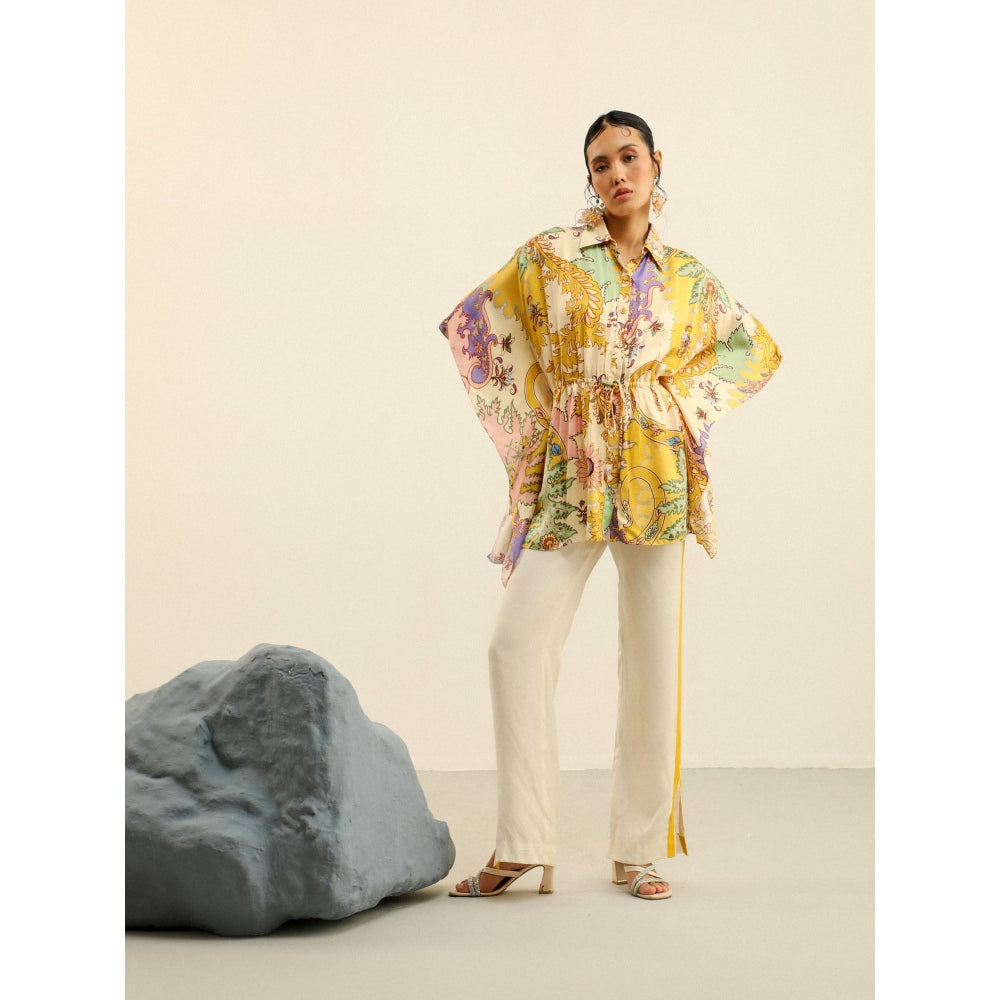 Label Deepika Nagpal Yellow Serena Co-ord -Firefly (Set of 2)