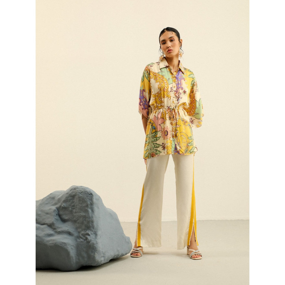 Label Deepika Nagpal Yellow Serena Co-ord -Firefly (Set of 2)
