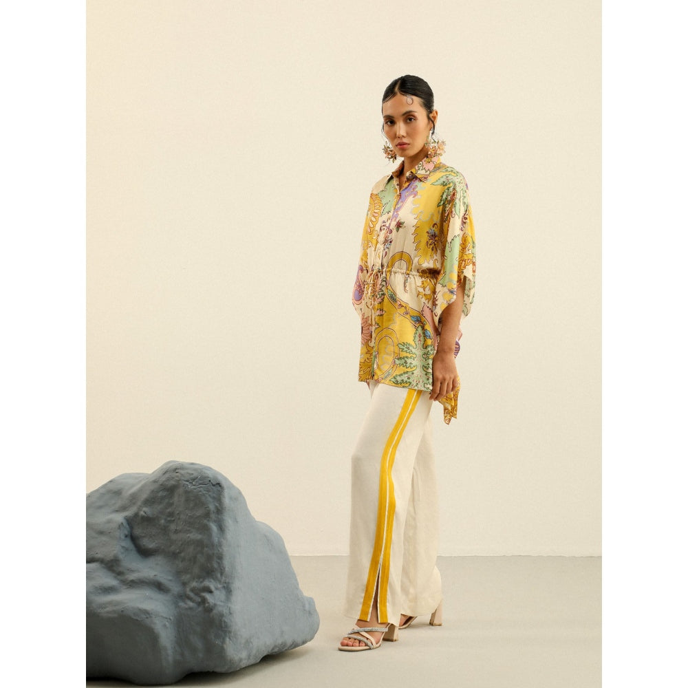 Label Deepika Nagpal Yellow Serena Co-ord -Firefly (Set of 2)