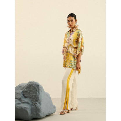 Label Deepika Nagpal Yellow Serena Co-ord -Firefly (Set of 2)