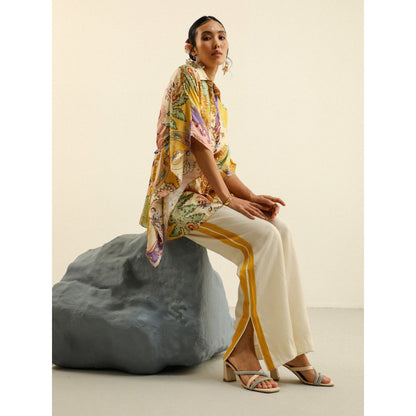 Label Deepika Nagpal Yellow Serena Co-ord -Firefly (Set of 2)