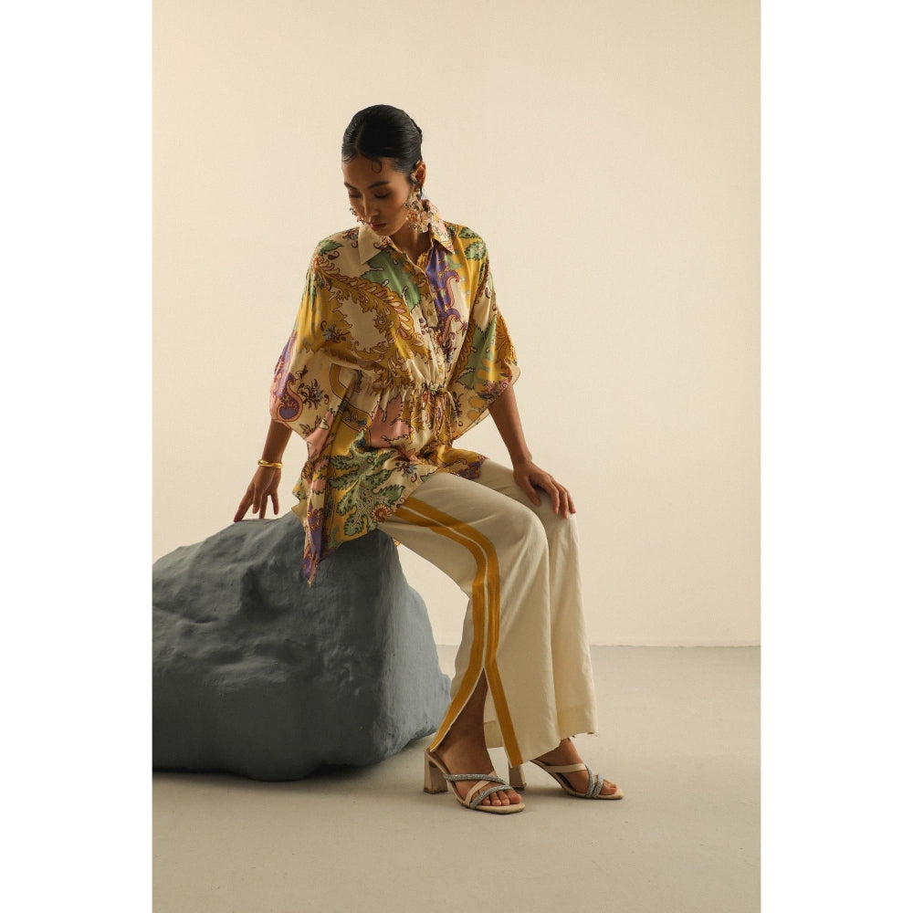 Label Deepika Nagpal Yellow Serena Co-ord -Firefly (Set of 2)