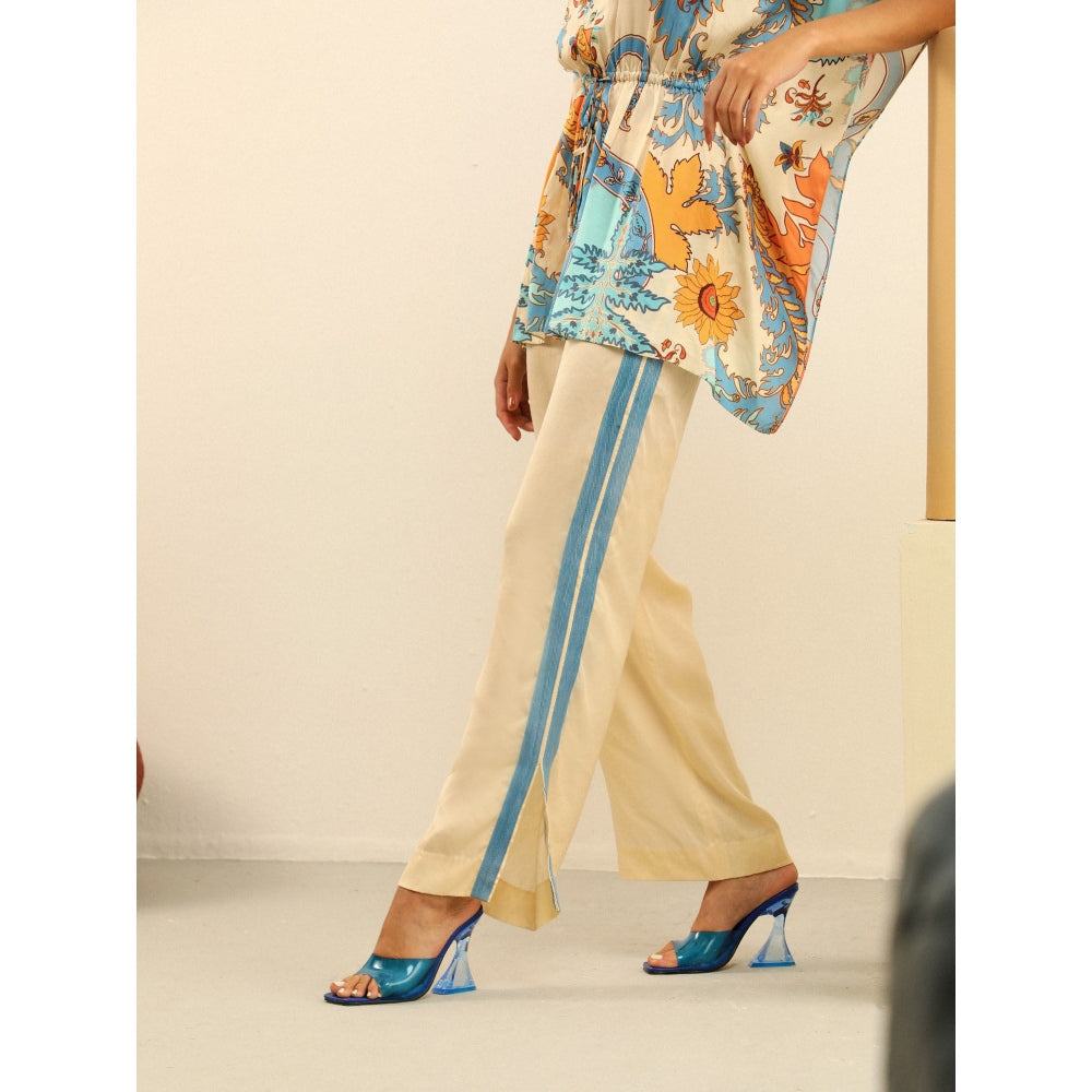 Label Deepika Nagpal Blue Serena Co-ord -Marine (Set of 2)