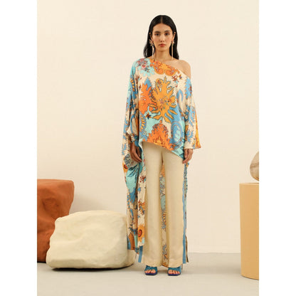 Label Deepika Nagpal Blue Jasper Co-ord -Marine (Set of 2)