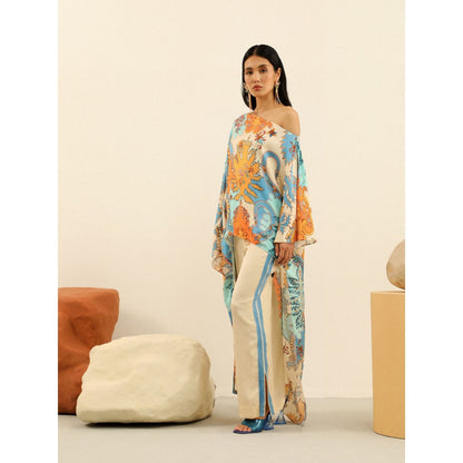 Label Deepika Nagpal Blue Jasper Co-ord -Marine (Set of 2)