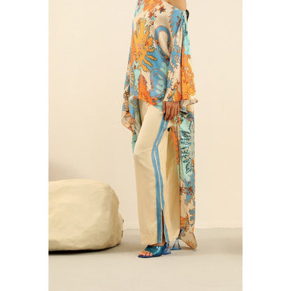 Label Deepika Nagpal Blue Jasper Co-ord -Marine (Set of 2)