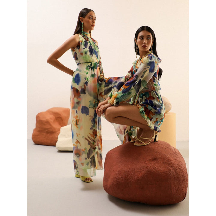 Label Deepika Nagpal Multi-Color Jasper Jumpsuit -Mysticdrop (Set of 2)