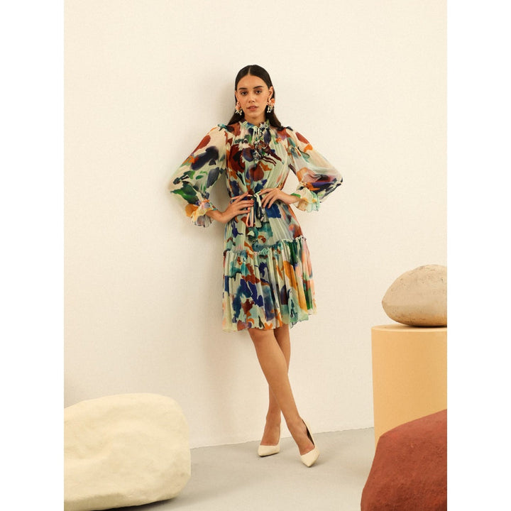Label Deepika Nagpal Multi-Color Adriana Dress -Mysticdrop (Set of 3)