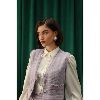 Label Deepika Nagpal Petunia Amy Jacket with Shirt and Shorts Co-Ord (Set of 3)