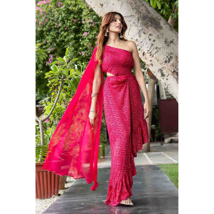 Label Aditi Hundia Nyssa Bandhani Dress