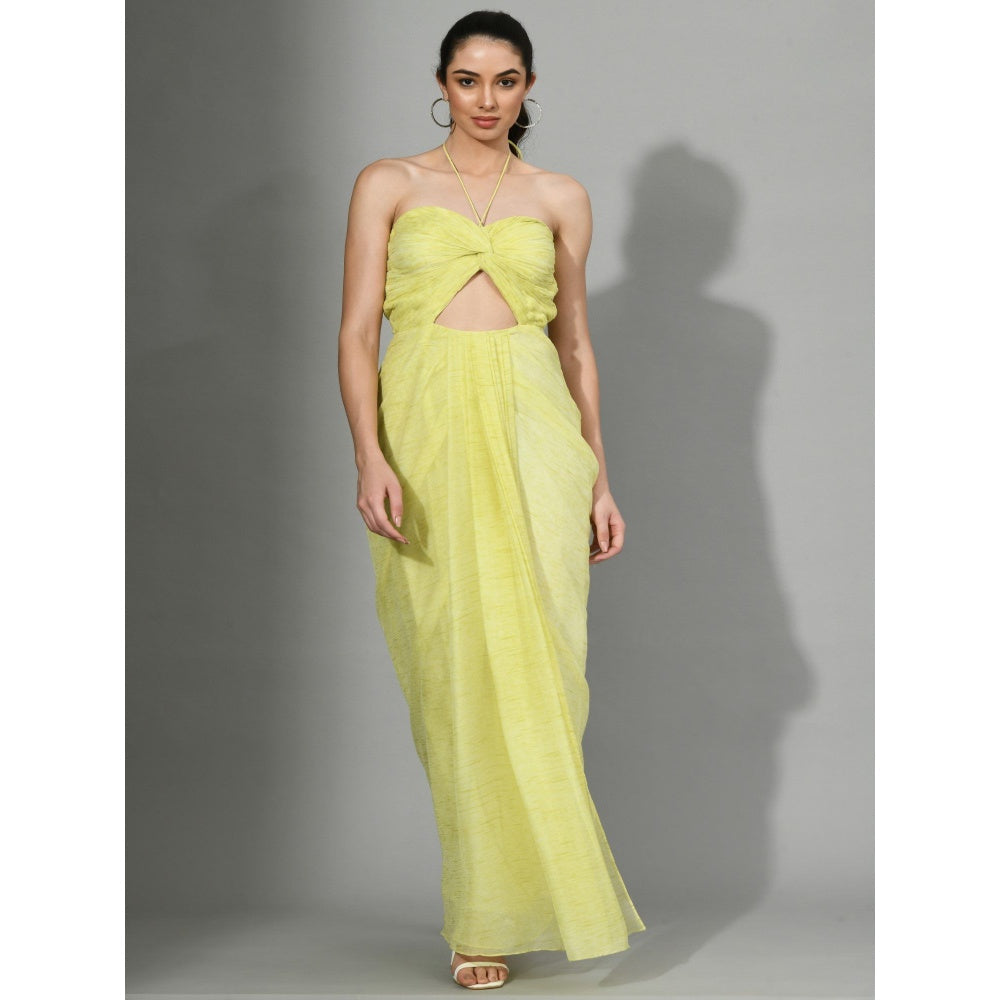 Sunanta Madaan Endless Love - Ruching Gown with Knot Draping & Cuts