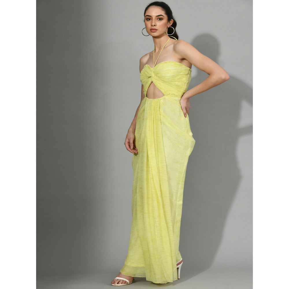 Sunanta Madaan Endless Love - Ruching Gown with Knot Draping & Cuts