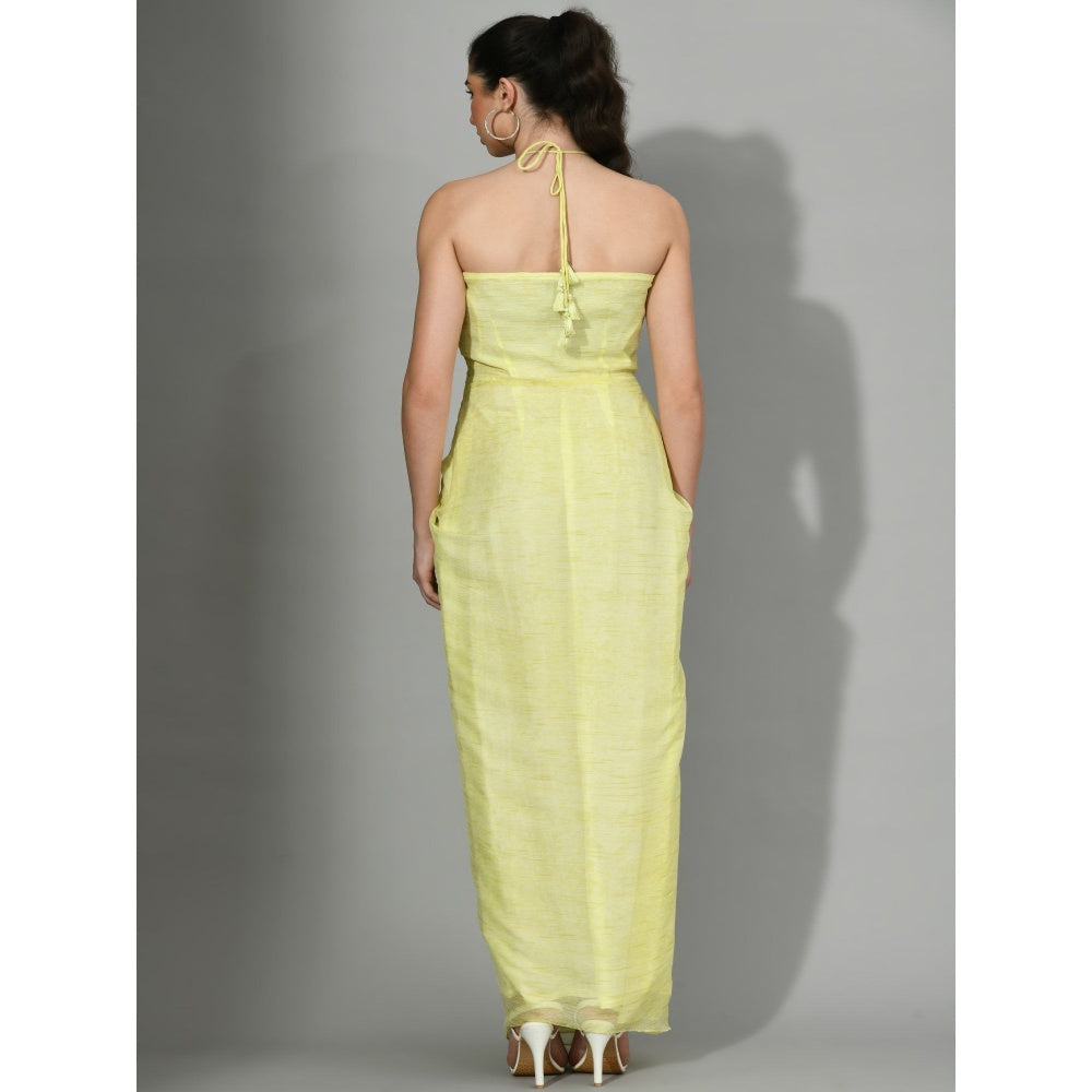 Sunanta Madaan Endless Love - Ruching Gown with Knot Draping & Cuts