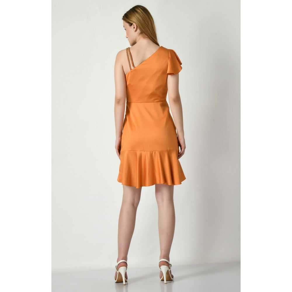 Sunanta Madaan Orange Draped Dress