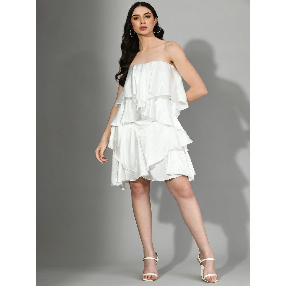 Sunanta Madaan White Walk Short Dress