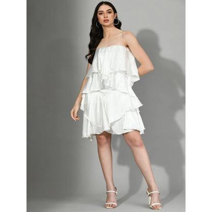 Sunanta Madaan White Walk Short Dress