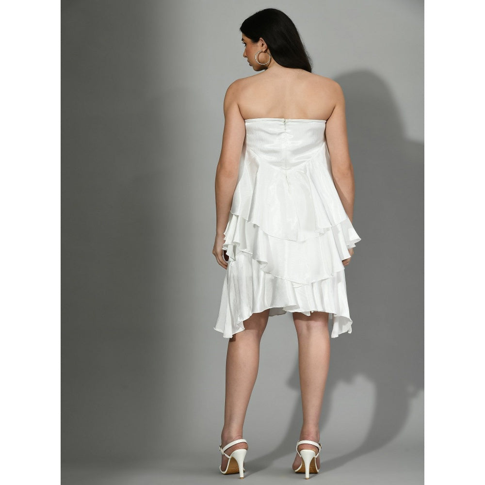 Sunanta Madaan White Walk Short Dress