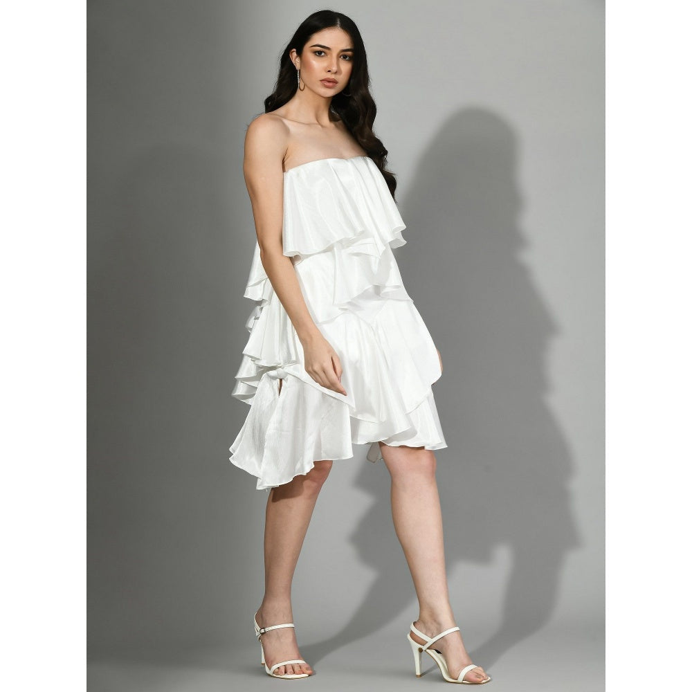 Sunanta Madaan White Walk Short Dress