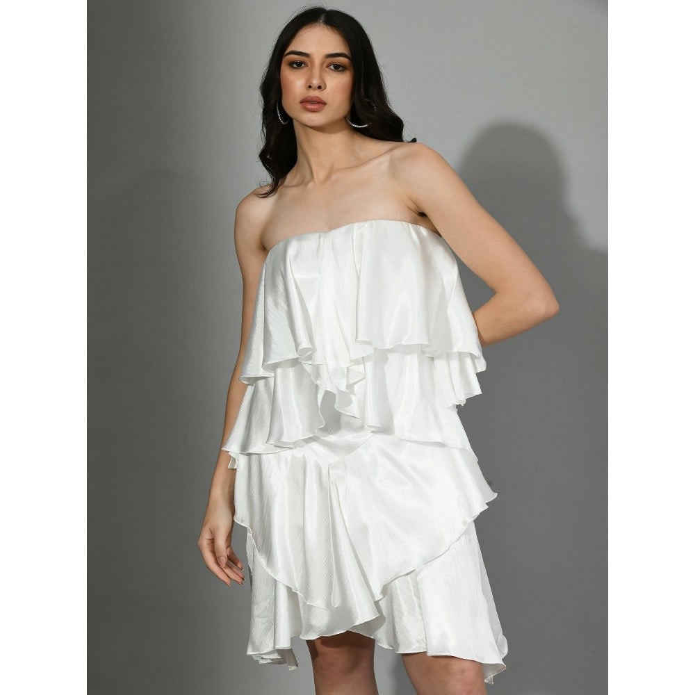 Sunanta Madaan White Walk Short Dress