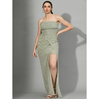 Sunanta Madaan The Bling Ring - Cowl Draped Shimmering Pastel Gown