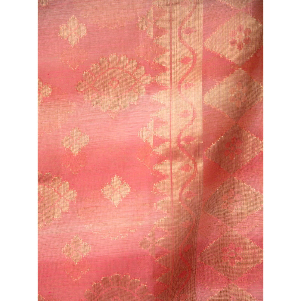 Likha Banaras Pink Jacquard Dupatta