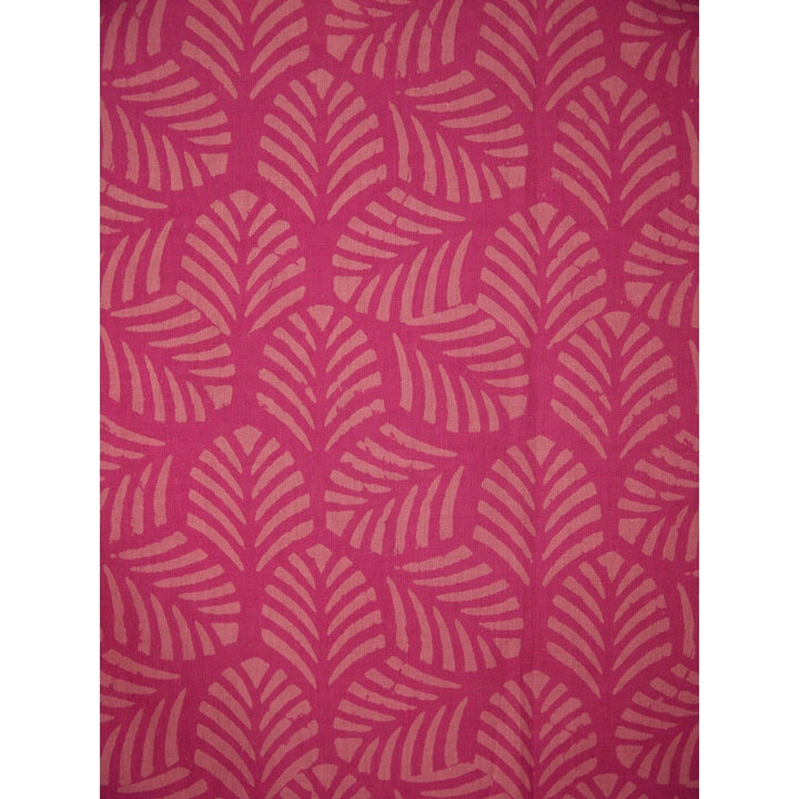 Likha Pink Hand Block Printed Dupatta