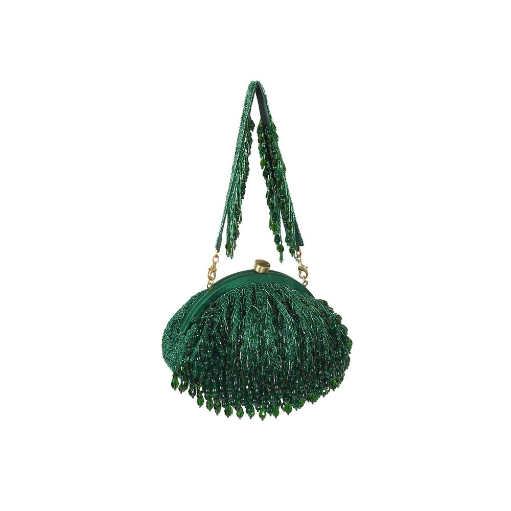 Lovetobag Opal Soft Pouch Emerald Green with Handle