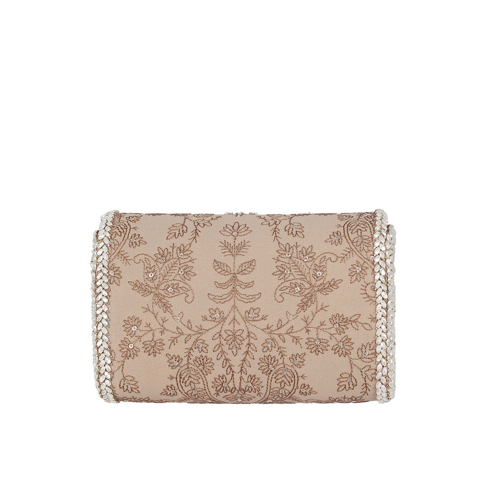 Lovetobag Siah Flapover Clutch Subtle Nude with Handle