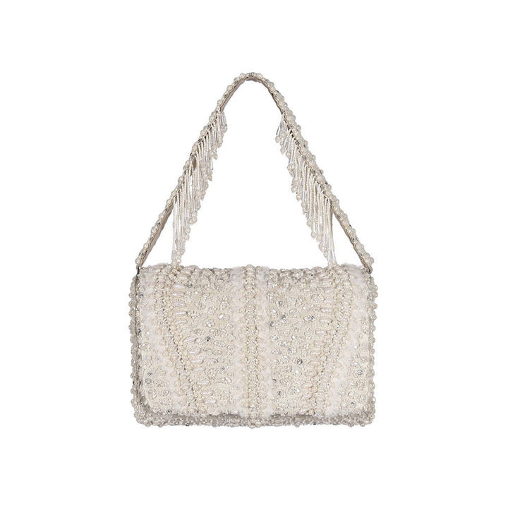 Lovetobag Veira Flapover Clutch Pristine Ivory with Handle