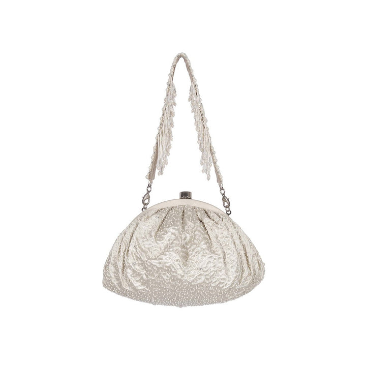 Lovetobag Veira Soft Pouch Pristine Ivory with Handle