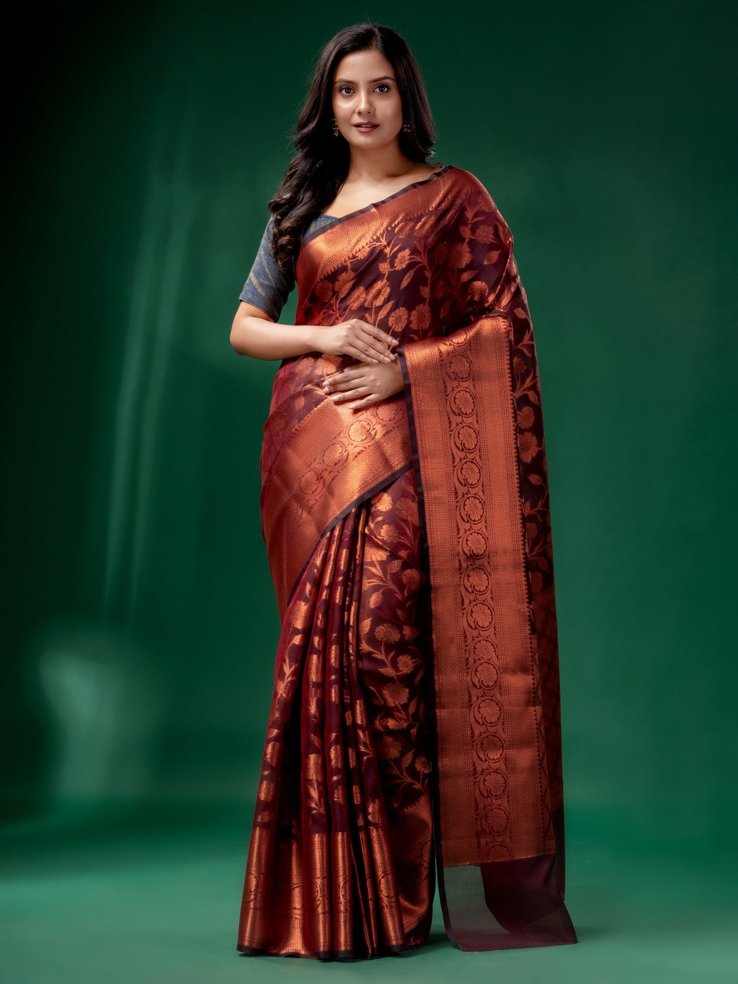 Maroon Colour Soft Silk Saree With Matching Blouse – Sareewave