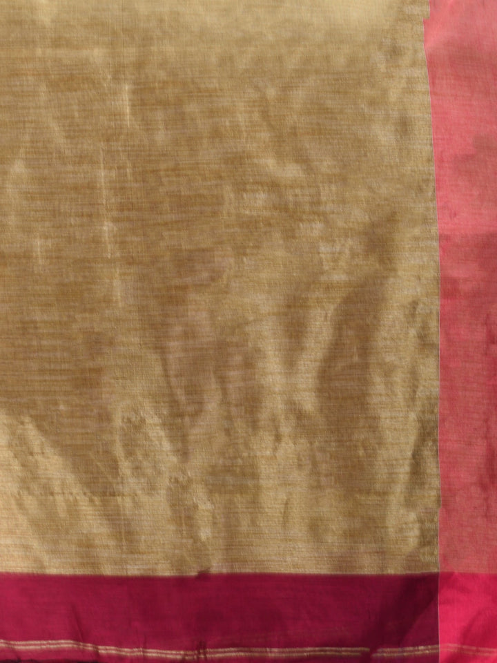 CHARUKRITI Magenta Cotton Soft Dual Border Saree with Unstitched Blouse