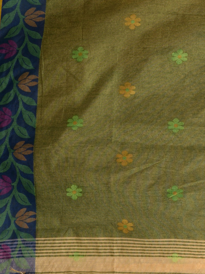 CHARUKRITI Light Yellow Tissue Handwoven Soft Saree with Unstitched Blouse