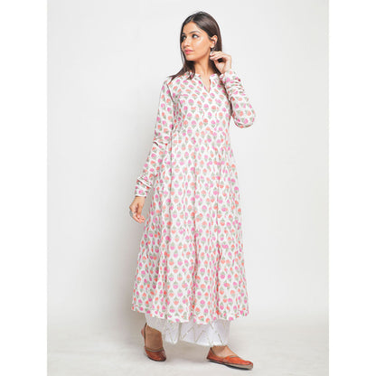 Maison Shefali Guldastan Rajasthani Neck Farshi Anarkali Kurta (Set of 2)
