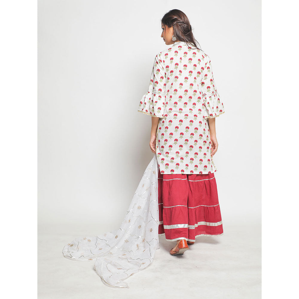 Maison Shefali Gainda Phool Sharara (Set of 3)