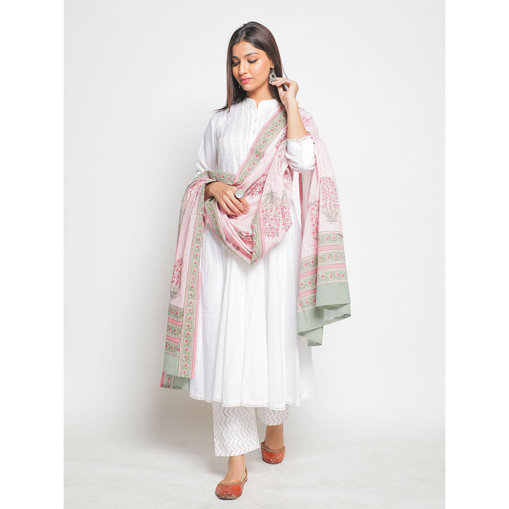 Maison Shefali Zubeida Noor Baagh Anarkali Kurta (Set of 3)