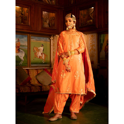 Maison Shefali Ulfat Chanderi Silk Kurta Salwar (Set of 3)