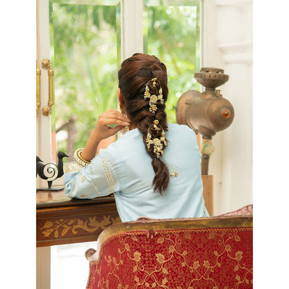 Maison Shefali Noor Amber Gota Kurta (Set of 3)