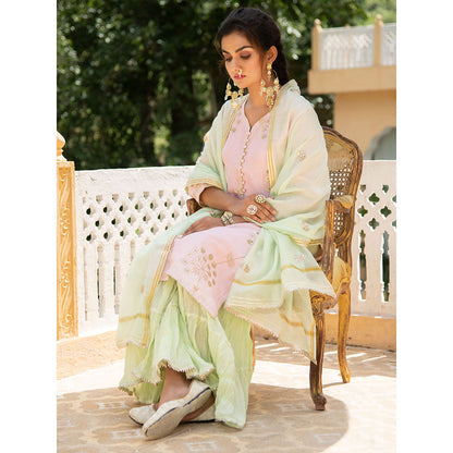 Maison Shefali Noor Harita Gulaab Sharara (Set of 3)