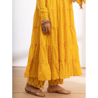 Maison Shefali Kalindi Suit Anarkali Pant And Dupatta (Set of 3)