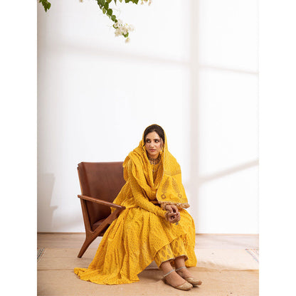 Maison Shefali Kalindi Suit Anarkali Pant And Dupatta (Set of 3)
