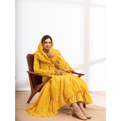 Maison Shefali Kalindi Suit Anarkali Pant And Dupatta (Set of 3)