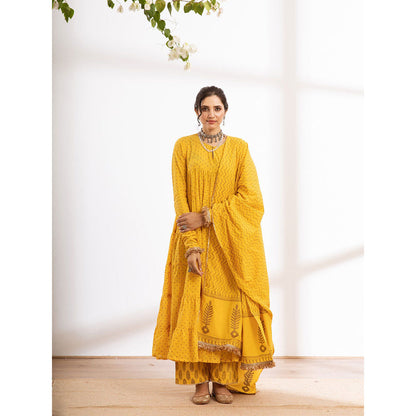 Maison Shefali Kalindi Suit Anarkali Pant And Dupatta (Set of 3)