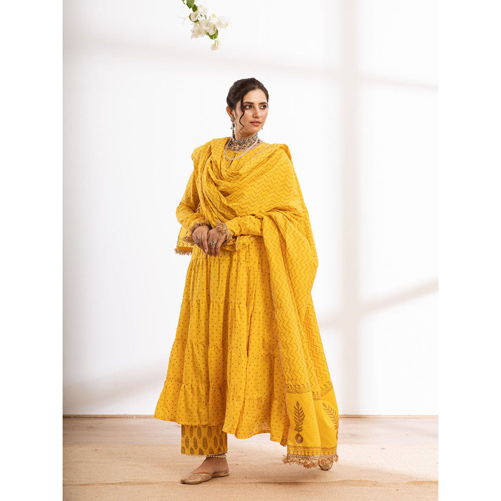 Maison Shefali Kalindi Suit Anarkali Pant And Dupatta (Set of 3)